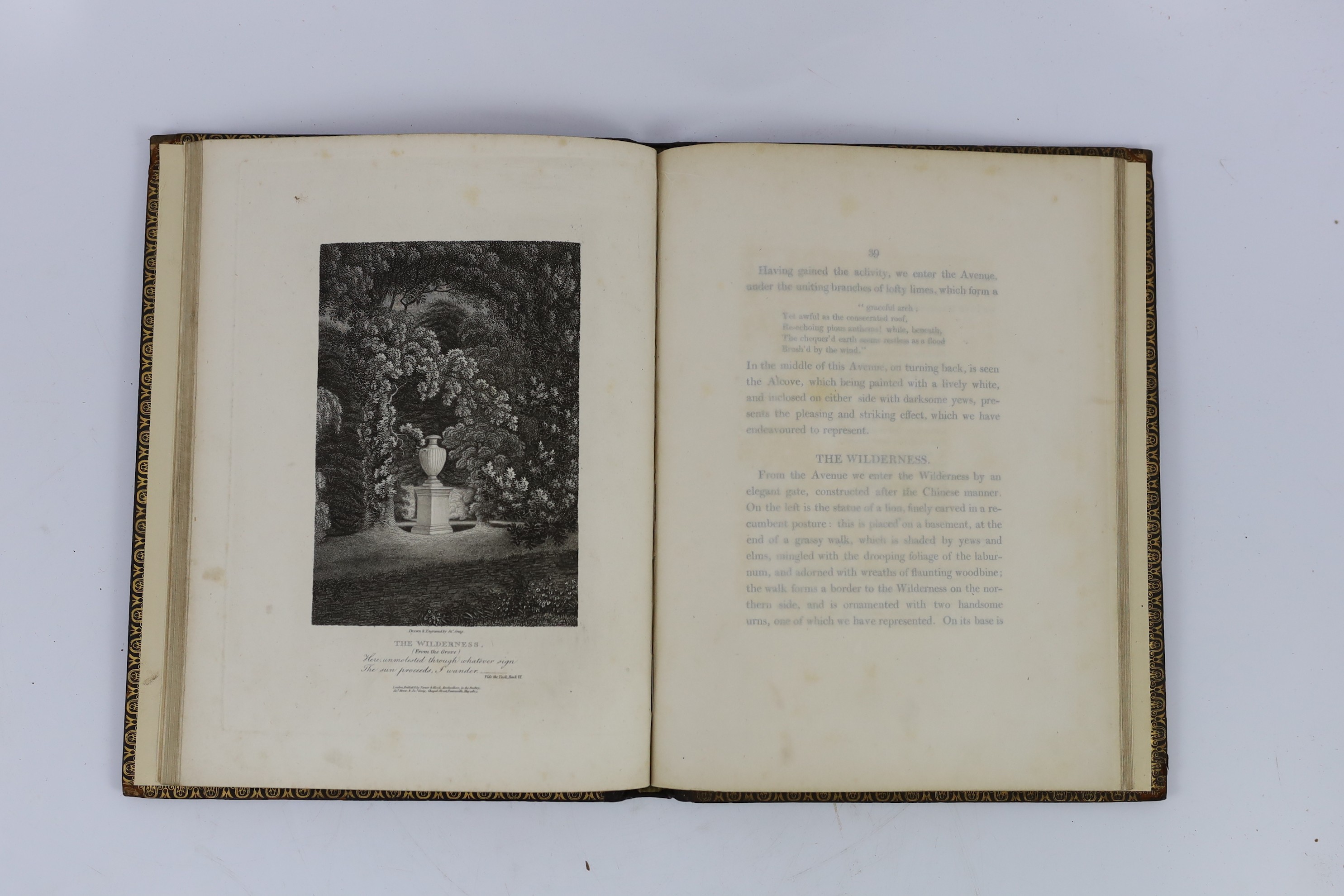 BUCKS: (Storer, James) The Rural Walks of Cowper; displayed in a series of views near Olney, Buckinghamshire ... with Descriptive Sketches, and a Memoir of the Poet's Life ... 16 plates, half title; old marbled boards wi